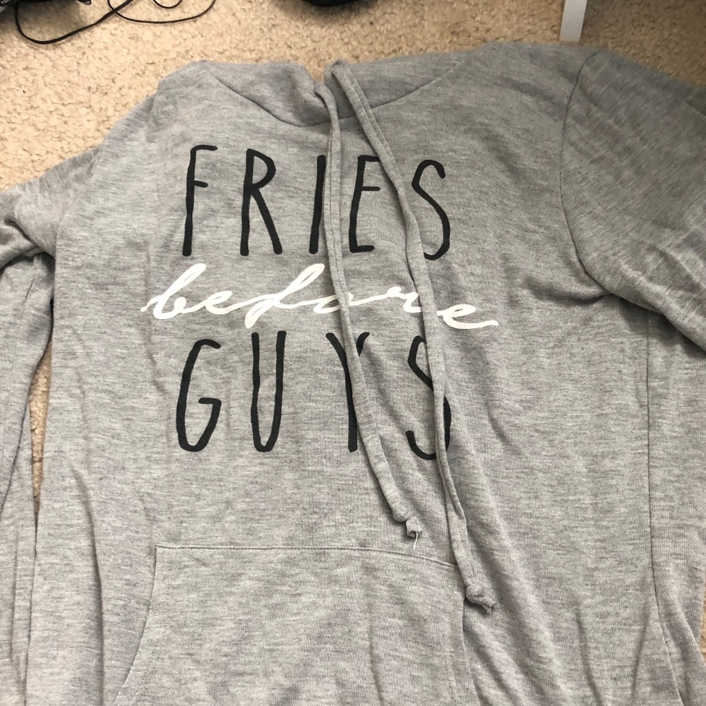 gray hoodie